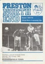 Preston North End v Huddersfield Town 16-Oct-1982