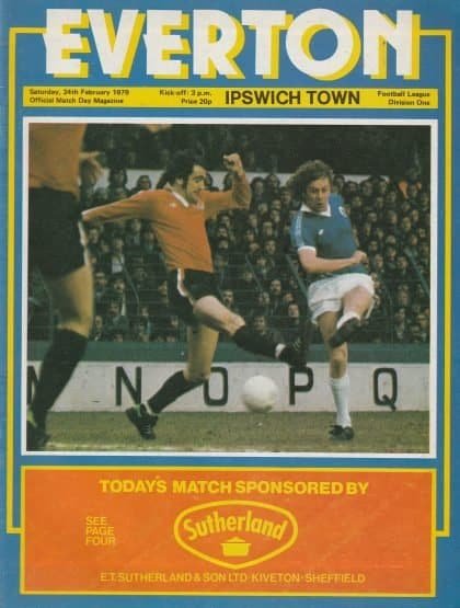 Everton v Ipswich Town  24-Feb-1979