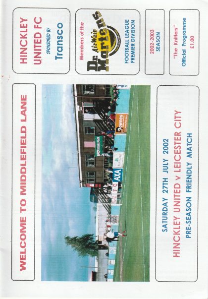 Hinckley United v Leicester City 27-Jul-2002