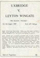 Uxbridge v Leyton-Wingate 05-Aug-1989
