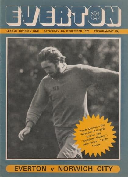 Everton v Norwich City 04-Dec-1976
