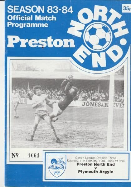 Preston North End v Plymouth Argyle 11-Feb-1984