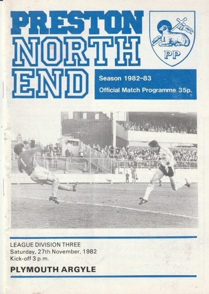 Preston North End v Plymouth Argyle 27-Nov-1982