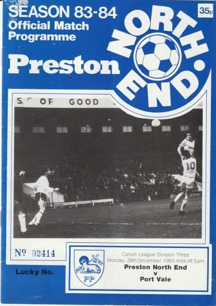 Preston North End v Port Vale 26-Dec-1983