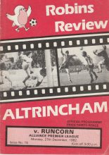 Altrincham v Runcorn  27-Dec-1982