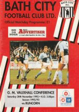 Bath City v Runcorn 28-Nov-1992