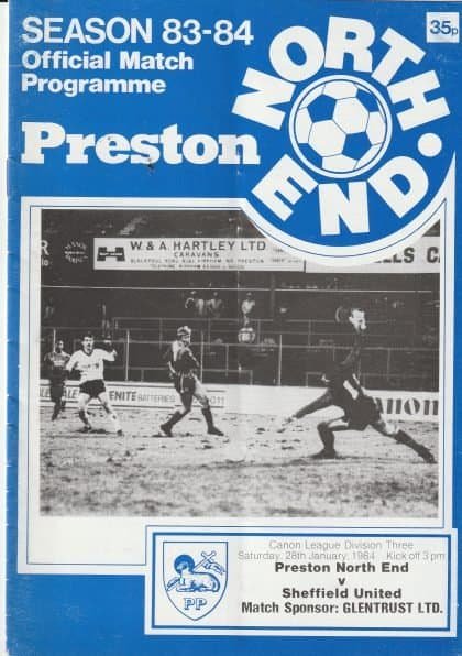 Preston North End v Sheffield United 28-Jan-1984