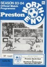 Preston North End v Sheffield Wednesday 08-Nov-1983