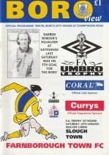 Farnborough Town v Slough Town  20-Jan-1996