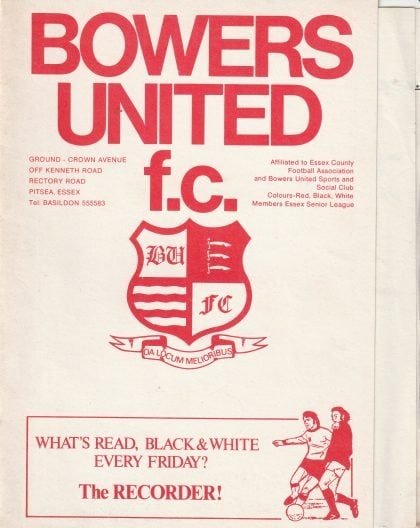 Bowers United v Stansted  ??-??-????
