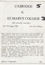 Uxbridge v St  Mary's College (California) 14-Aug-1990