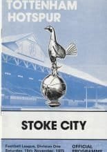 Tottenham Hotspur v Stoke City 15-Nov-1975