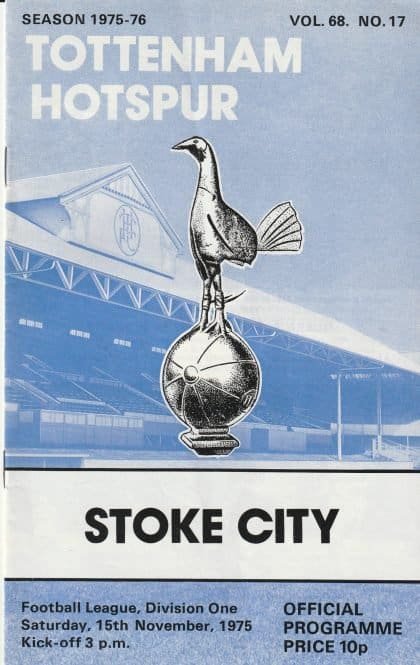 Tottenham Hotspur v Stoke City 15-Nov-1975