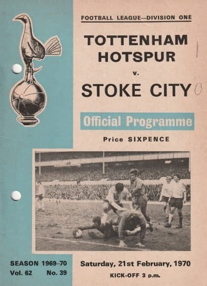Tottenham Hotspur v Stoke City 21-Feb-1970