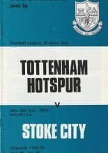 Tottenham Hotspur v Stoke City 08-Dec-1973