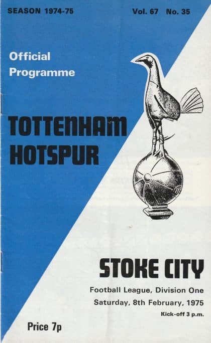 Tottenham Hotspur v Stoke City 08-Feb-1975