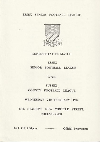 Essex Senior Football League v Sussex County Football League  24-Feb-1982