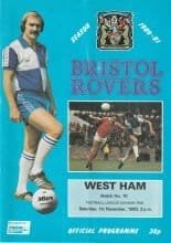 Bristol Rovers v West Ham United 01-Nov-1980
