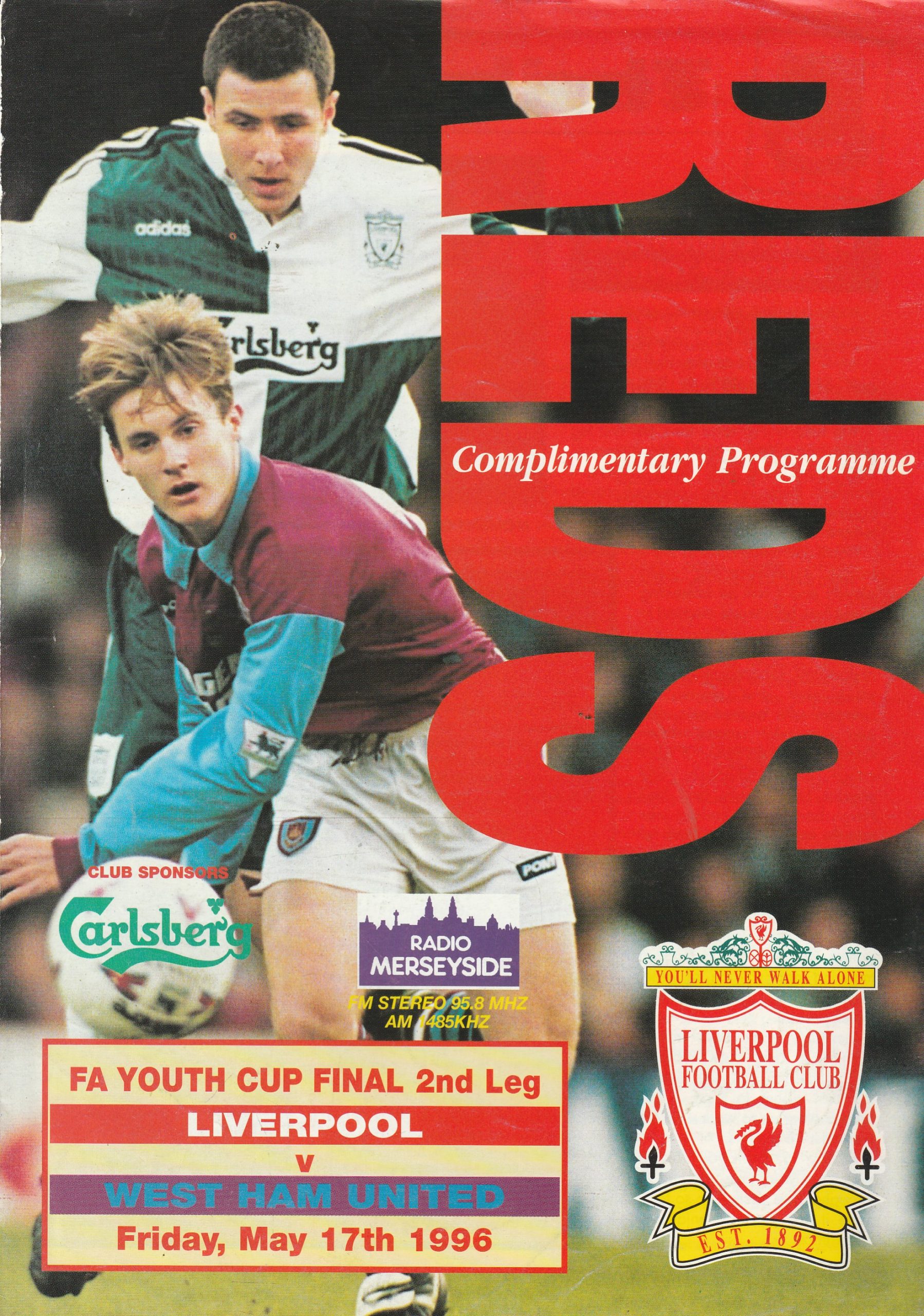 Liverpool v West Ham United 17-May-1996