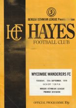 Hayes v Wycombe Wanderers 12-Sep-1978