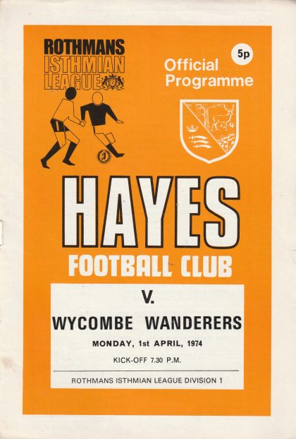 Hayes v Wycombe Wanderers 01-Apr-1974