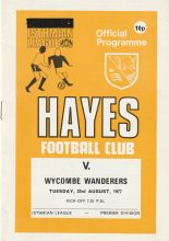 Hayes v Wycombe Wanderers 23-Aug-1977