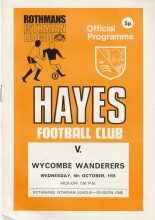 Hayes v Wycombe Wanderers 06-Oct-1976