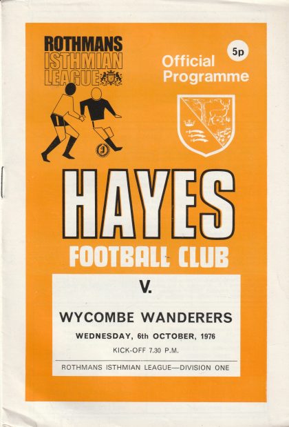 Hayes v Wycombe Wanderers 06-Oct-1976