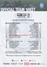 Wycombe Wanderers v Exeter City 14-Oct-2017