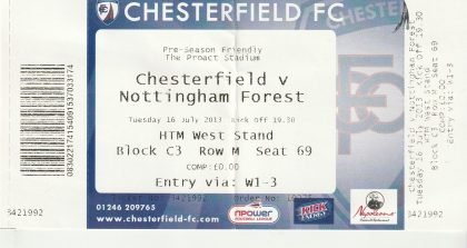 Chesterfield v Nottingham Forest 16-Jul-2013