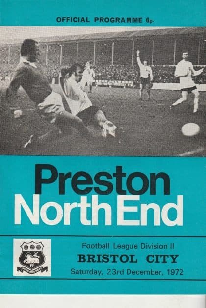 Preston North End v Bristol City 23-Dec-1972