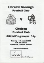 Harrow Borough v Chelsea  14-Aug-2001