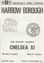 Harrow Borough v Chelsea XI   05-Aug-1985