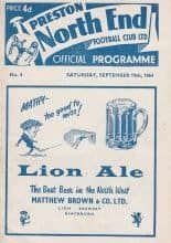 Preston North End v Middlesbrough 19-Sep-1964
