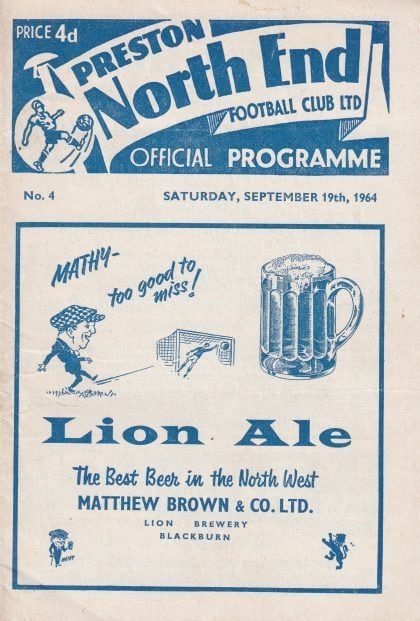 Preston North End v Middlesbrough 19-Sep-1964