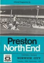 Preston North End v Norwich City 28-Sep -1971