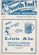 Preston North End v Swansea Town 10-Oct-1964