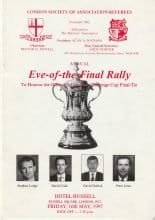 London Society of Association Referees Eve of the Final Rally 1997