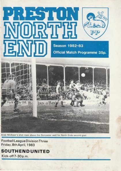 Preston North End v Southend United 08-Apr-1983