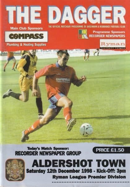 Dagenham & Redbridge v Aldershot Town 12-Dec-1998