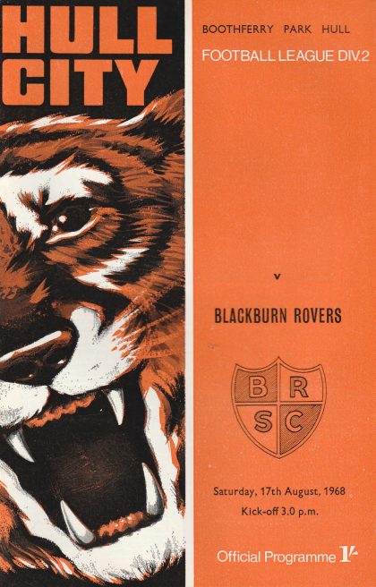 Hull City v Blackburn Rovers  17-Aug-1968