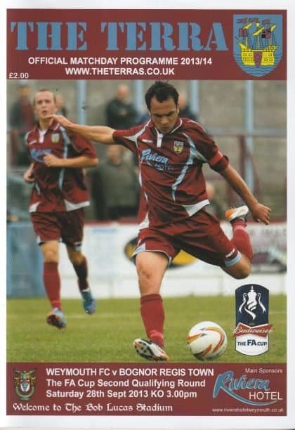 Weymouth v Bognor Regis Town 28-Sep-2013