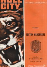 Hull City v Bolton Wanderers 21-Sep-1968
