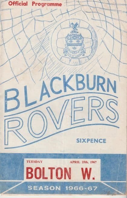 Blackburn Rovers v Bolton Wanderers 25-Apr-1967