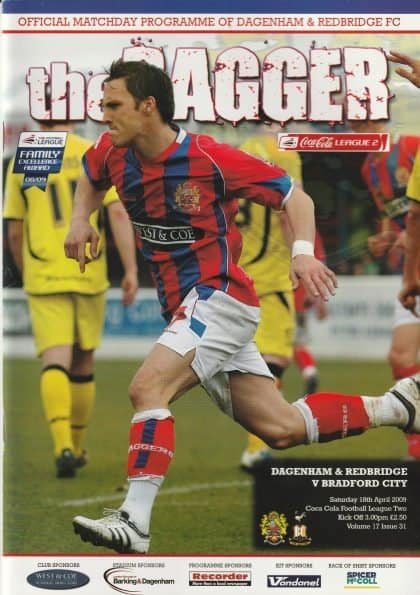 Dagenham & Redbridge v Bradford City 18-Apr-2009