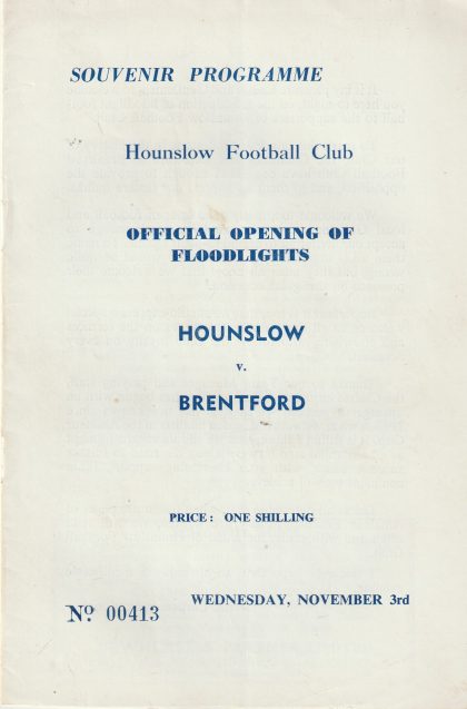 Hounslow v Brentford  03-Nov-1965