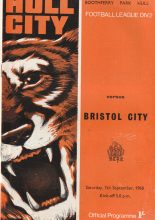 Hull City v Bristol City 07-Sep-1968