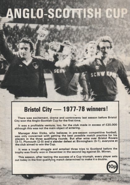 Bristol City v Bristol Rovers 05-Aug-1978
