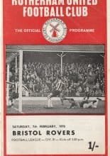 Rotherham United v Bristol Rovers 07-Feb-1970
