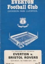 Everton v Bristol Rovers 08-Feb-1969